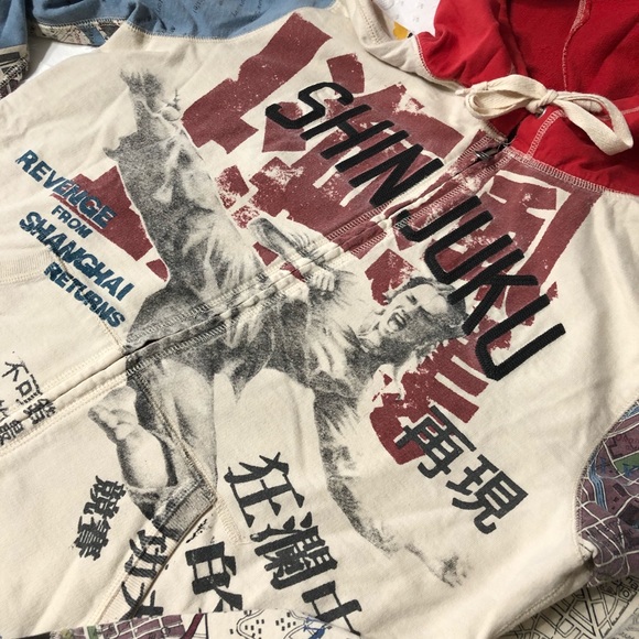 Lucky Brand Hoodie Jacket Embroidered Graphic With Appliqué Size L - Picture 6 of 14